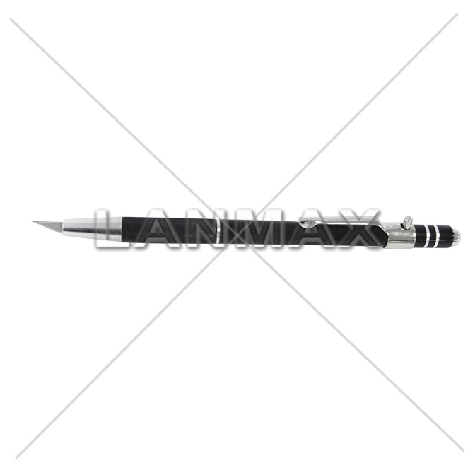 HK-6016-Estilete de Precisão Preto c Lâmina Retrátil