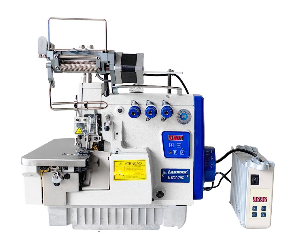 Overloque alimentador eletrônico elástico