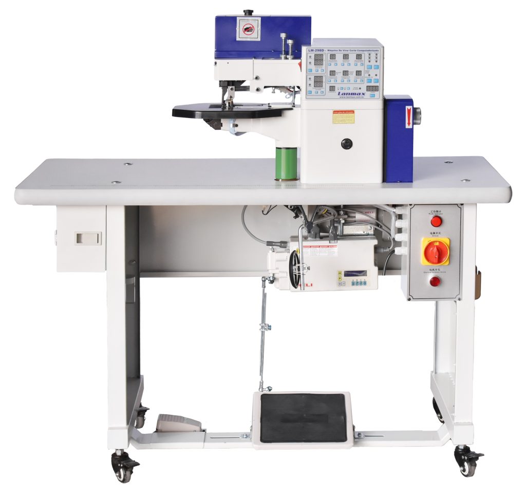 maquina virar corte couro